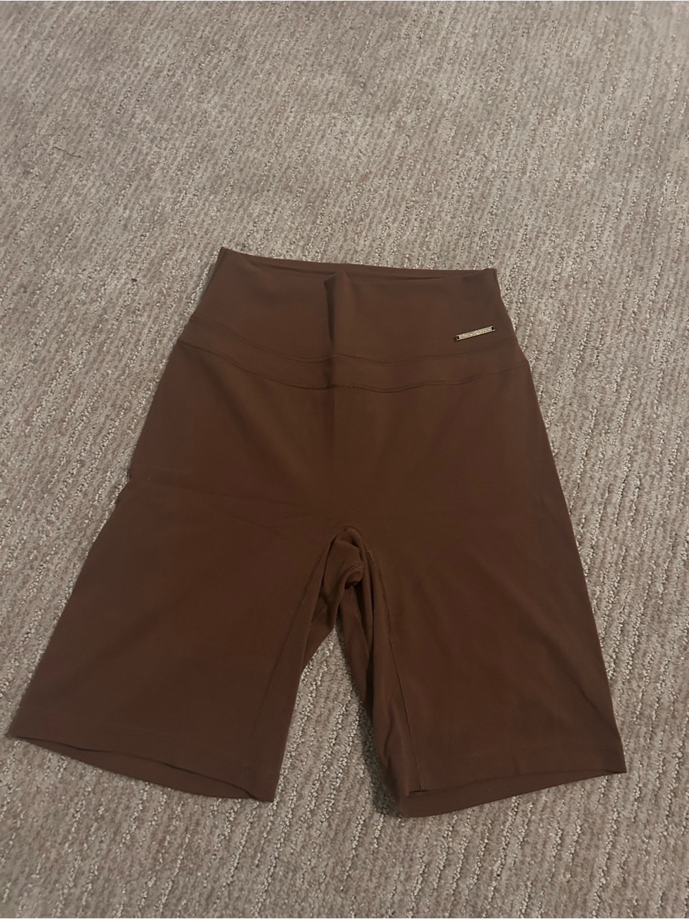 Gymshark x Whitney Simmons Brown High-Waist Bike Shorts